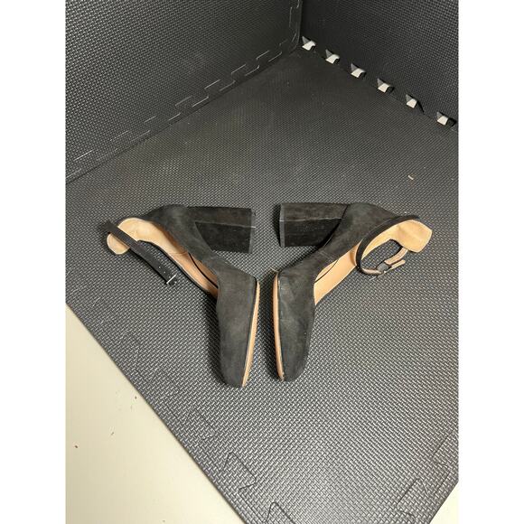 Lewit Made In Italy Womens Black Suede Block Heel Size 39.5 - Picture 4 of 8